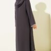 Hooded Zip-Up Abaya wholesale abaya view 3 - Hicabistan Turkey factory