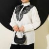 Butterfly Lace Detail Shirt White