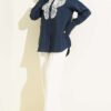 Butterfly Lace Detail Shirt Navy Blue al por mayor shirt view 2 - Hicabistan fábrica Turquía