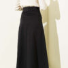 Belted Button Skirt Black wholesale skirt view 3 - Hicabistan Turkey factory