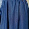 Belted Elastic Waist Flared Skirt Navy Blue Großhandel skirt view 4 - Hicabistan Türkei Fabrik