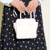 Belted Waist Pleated Polka Dot Skirt Black wholesale skirt view 4 - Hicabistan Turkey factory