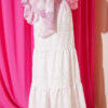 Belted Ruffled Skirt White all'ingrosso skirt view 3 - Hicabistan fabbrica Turchia