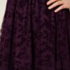 Belted Lace Detail Skirt Purple groothandel skirt view 4 - Hicabistan Turkije fabriek