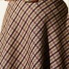 Belted Plaid Flared Skirt Camel wholesale skirt view 4 - Hicabistan Turkey factory