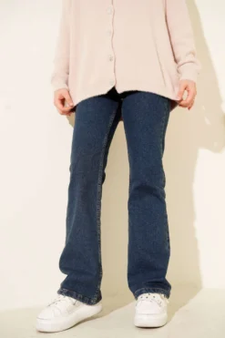 Alternative view of Belted Flare Jeans Blue