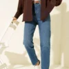 Belted Mom Jeans Pants Blue