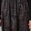 Belted Paisley Pattern Chiffon Skirt Black groothandel skirt view 4 - Hicabistan Turkije fabriek