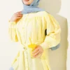Shirt with Self-Tie Detail Yellow
