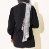 Shirt with Self-Tie Detail Black wholesale shirt view 3 - Hicabistan Turkey factory