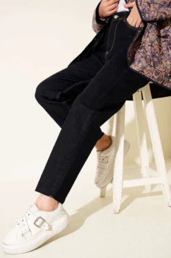 Alternative view of Cropped Mom Jean Pants Navy Blue