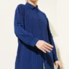 Shirt with Epaulets Navy Blue