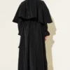 Dress with Elastic Cuffs and Cape Black wholesale dress view 3 - Hicabistan Turkey factory