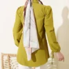Shirt with Tie Detail all'ingrosso shirt view 3 - Hicabistan fabbrica Turchia