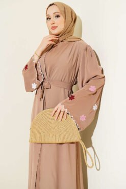 Vista alternativa de Embroidered Sleeve Abaya
