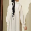 Oversized Shirt Beige en gros shirt view 3 - Hicabistan usine Turquie