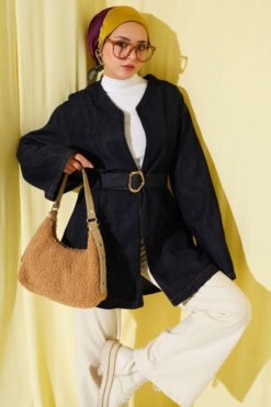 Belted Kimono Denim