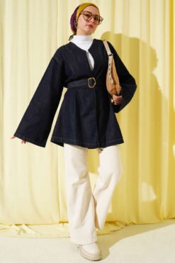 Alternatieve weergave van Belted Kimono Denim