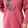 Leopard Striped Two-Piece Scuba Set wholesale clothing set view 4 - Hicabistan Turkey factory