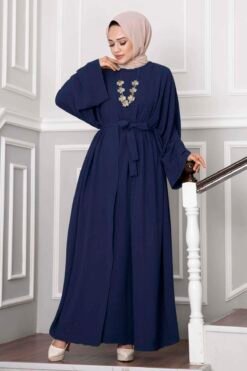 Leyli Modest Abaya Set Navy Blue