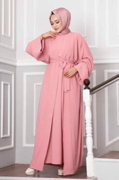 Leyli Modest Abaya Set Pink