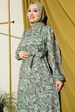 Alternative view of Lilyum Patterned Belted Dress