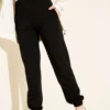 Los Angeles Embroidered Fleece Pants Black wholesale pants view 2 - Hicabistan Turkey factory