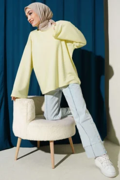Alternative view of Low Shoulder Basic Tunic Yellow