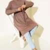 Long Tunic with Belt Mink