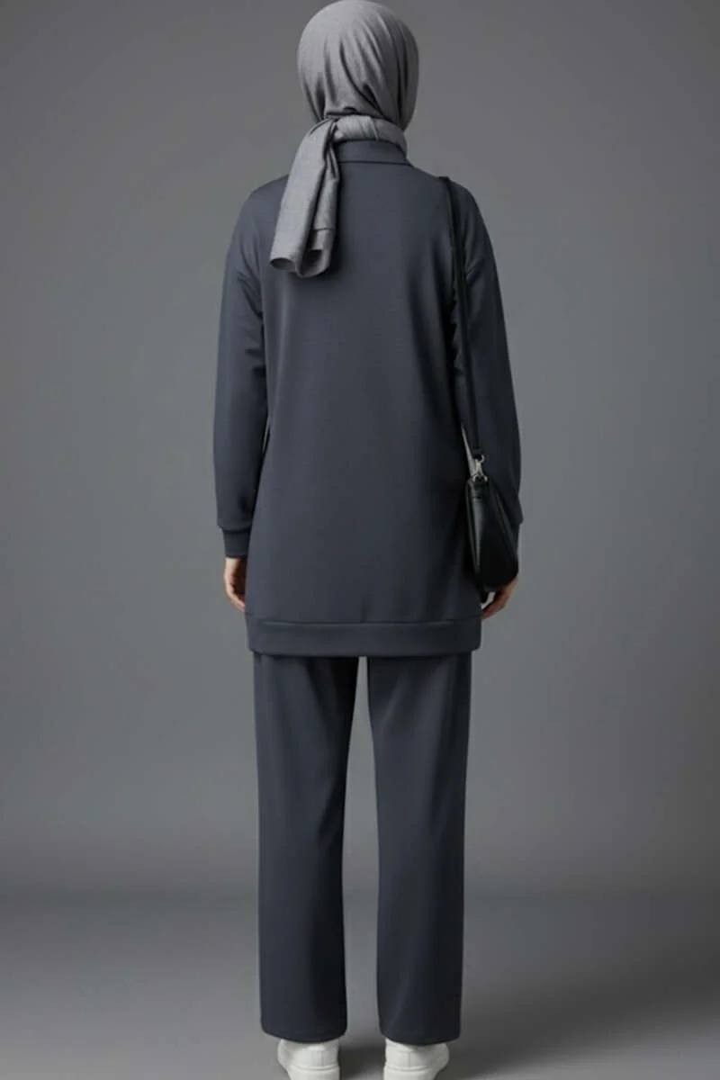 Loyşa Stone Embellished Zippered Two-Piece Set - الصورة 3
