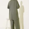 Loyşa Half-Zip Stone Detailed Two-Piece Set en gros clothing set view 3 - Hicabistan usine Turquie