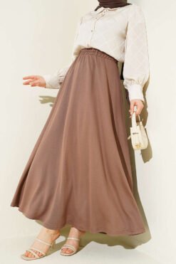 Loyşa Waist Elastic Belt Skirt
