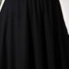 Loyşa Waist Elastic Belt Skirt Black all'ingrosso skirt view 4 - Hicabistan fabbrica Turchia