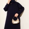 Loyşa Oversized Dress Navy Blue wholesale dress view 2 - Hicabistan Turkey factory