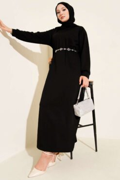 Loyşa Oversized Dress Black