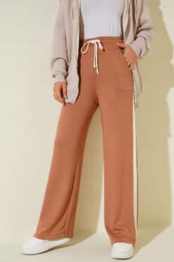 Alternatieve weergave van Side Stripe Waist Elastic Pants Camel