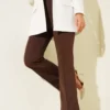 Belted Button Pants Brown