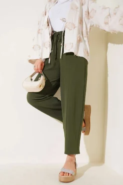 Alternative view of Belted Tie Pants Khaki