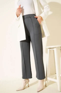 Alternative view of Scuba Trousers with Side Slits