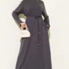 Laced Dress with Metal Button Embellishments en gros dress - Hicabistan usine Turquie