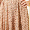 Mini Floral Woven Belted Chiffon Skirt Beige al por mayor skirt view 4 - Hicabistan fábrica Turquía