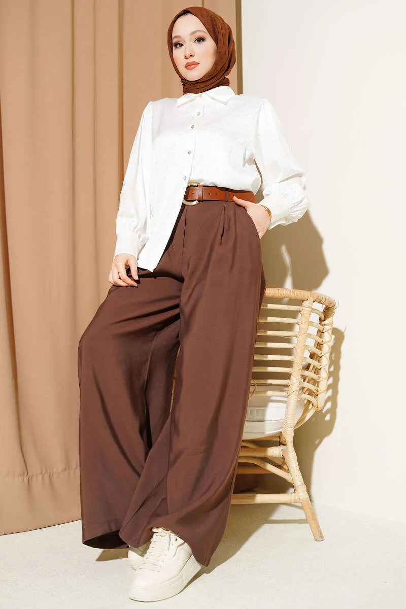 Mini Stone Satin Shirt Ecru - Image 2