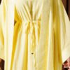 Mini Stone Embellished Abaya Set Yellow en gros abaya view 4 - Hicabistan usine Turquie