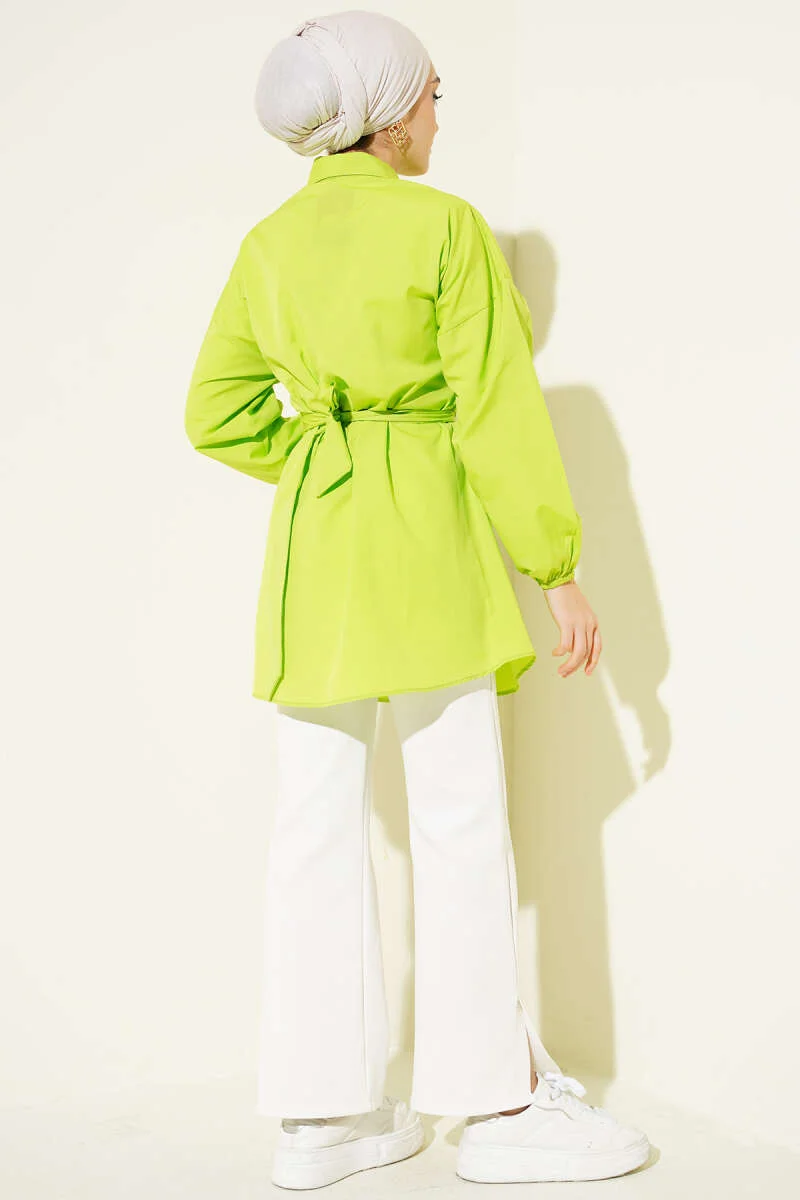 Cross-Front Tied Shirt groothandel shirt view 3 - Hicabistan Turkije fabriek