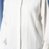 Loose Shirt with Stitching Details Ecru all'ingrosso shirt view 4 - Hicabistan fabbrica Turchia