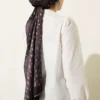 Woven Belted Half Button Dress White en gros shirt view 3 - Hicabistan usine Turquie