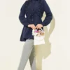 Laced Shirt with Lace Detail Navy Blue بالجملة shirt view 2 - Hicabistan مصنع تركيا