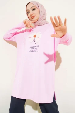 Daisy Patch Tunic Pink