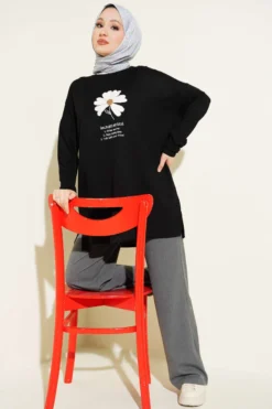 Alternative view of Daisy Patch Tunic Black