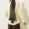 Short Shirt with Front Pleat Detail Yellow wholesale shirt view 3 - Hicabistan Turkey factory